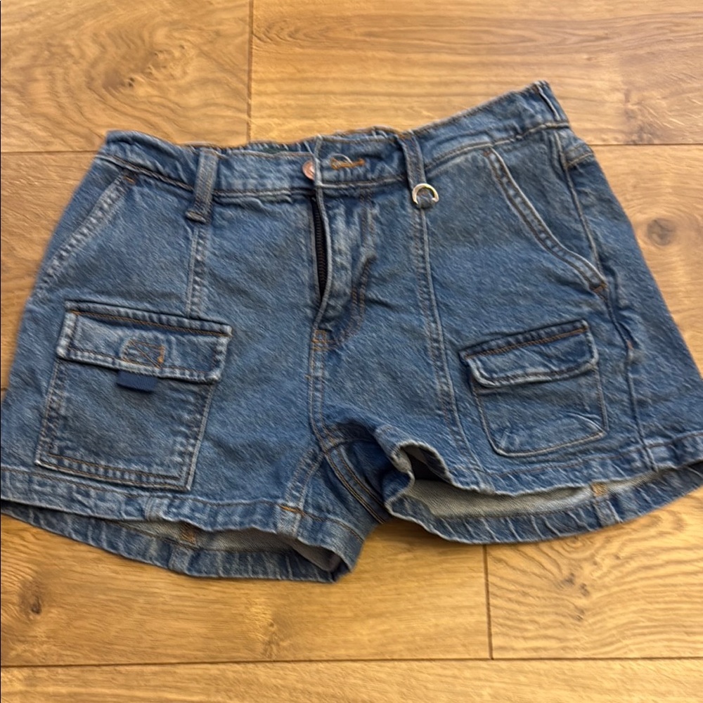 Wild Fable Blue Jean Shorts with Utility Design